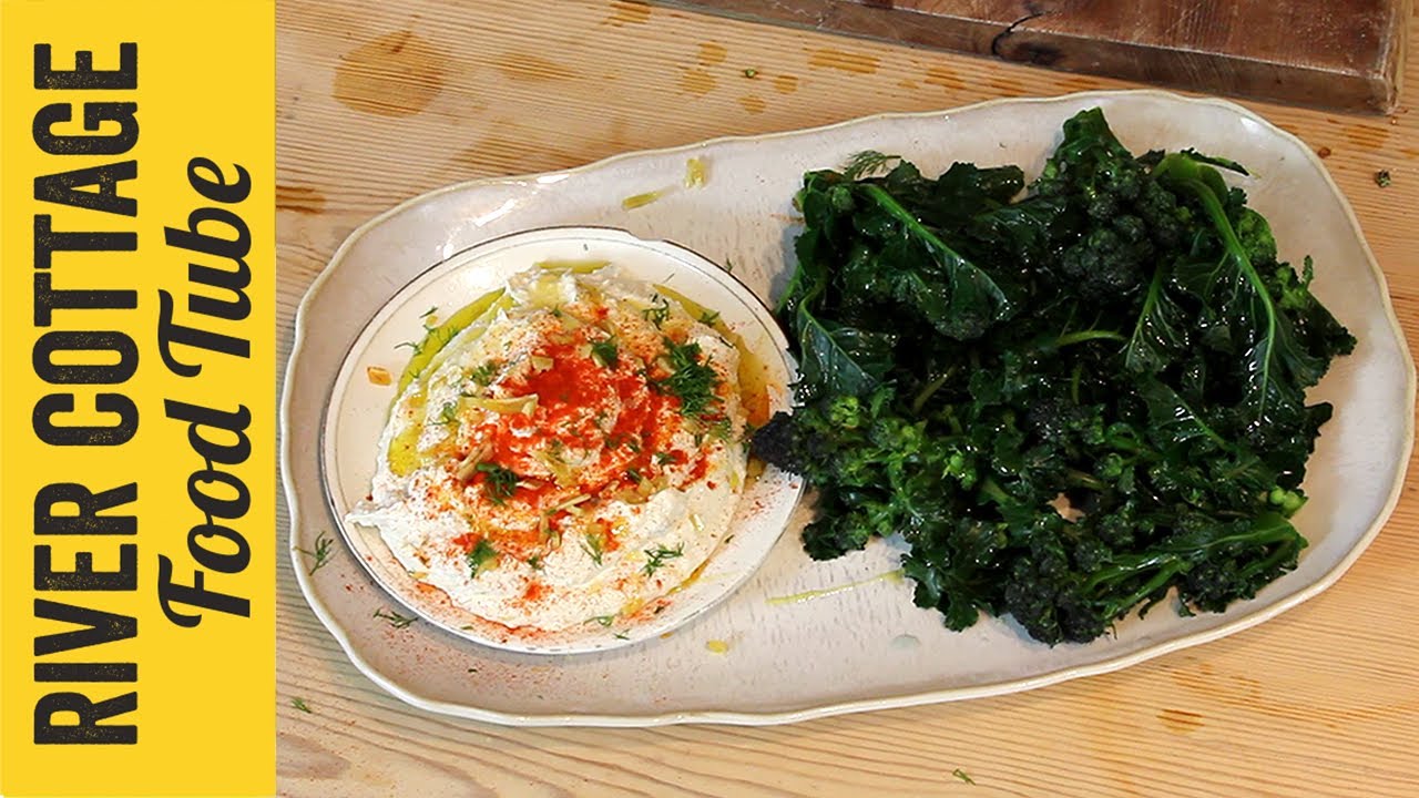 Smoked Roe Taramasalata with Purple Sprouting Broccoli dip | Gill Meller | River Cottage
