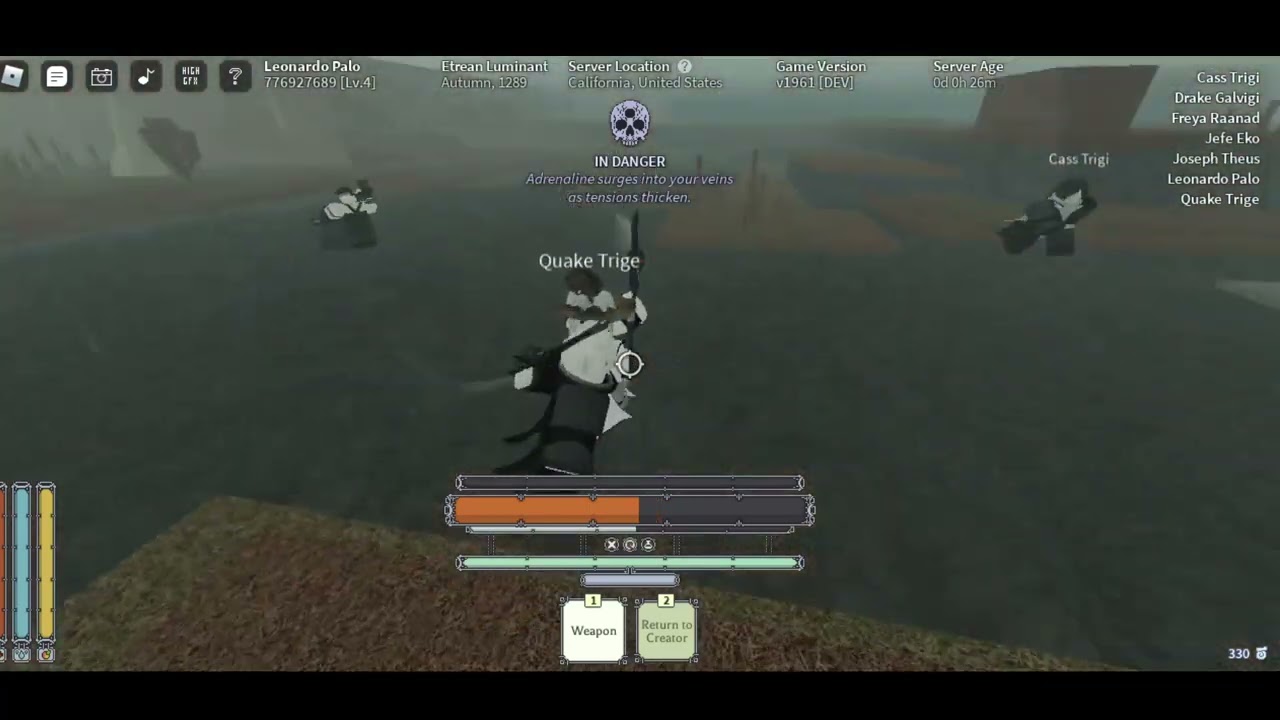 When i got 2v1 In Deepwoken Dev