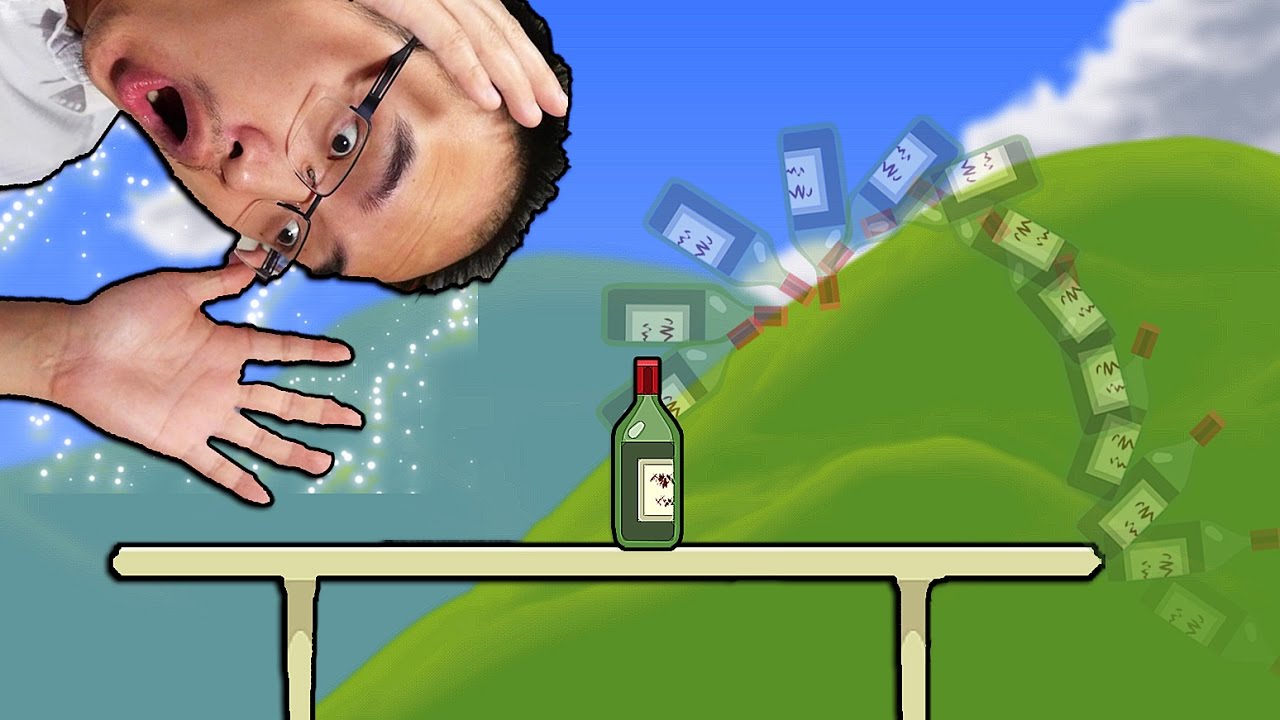 IMPOSSIBLE BOTTLE FLIP ! | Happy Wheels