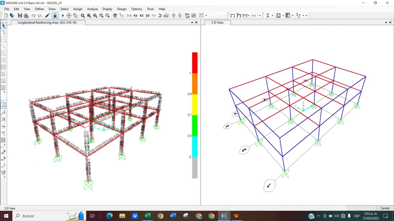 Diseño del acero longitudinal y transversal de vigas a partir de los resultados de Sap2000 y ETABS