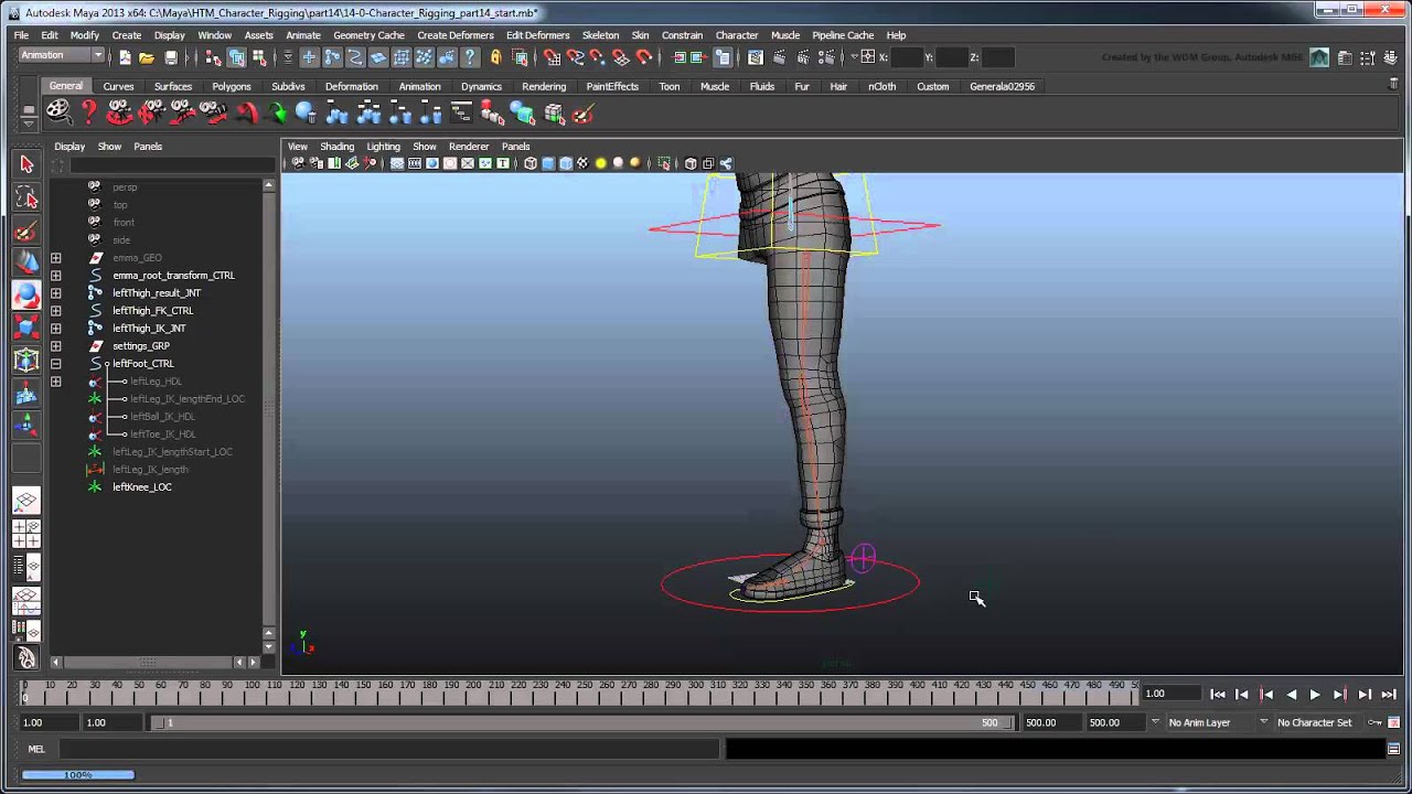 Creating a Character Rig - Part 14: No flip knee for IK leg (Advanced)