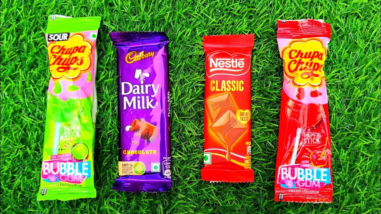 ASMR Most Popular Candys / some lots of colorful rainbow lollipop candy / unpacking chocolate wala