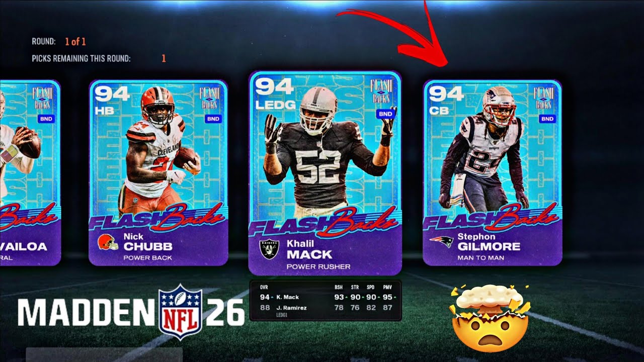 Opening My Free 94-95 BND Flashback Champion Fantasy Pack In Madden 26 Ultimate For Stephon Gilmore