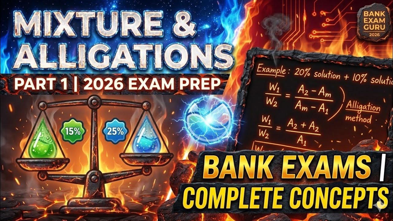 MIXTURE AND ALLIGATIONS PART 1 -0 TO ♾️ COMPLETE CONCEPTS ALL TYPES INCLUDED 😮‍💨🔥🔥 - MUST WATCH ✍️