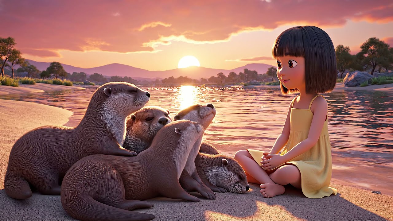 Cinco Pequeñas Nutrias Nadan, Nadan, Nadan | Rimas Infantiles y Canciones para Niños