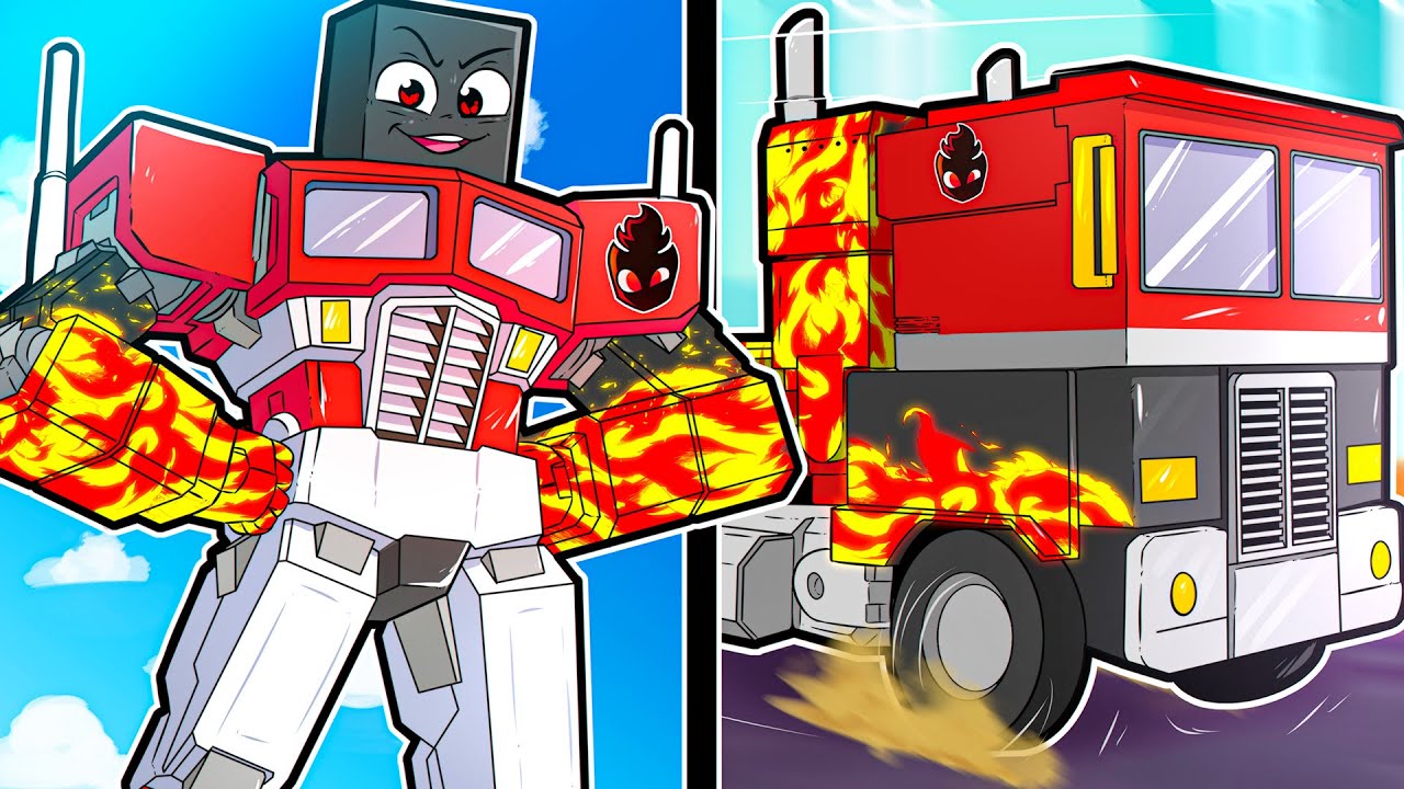 ATHOS ROBÔ VIROU UM CAMINHÃO NO MINECRAFT TRANSFORMERS