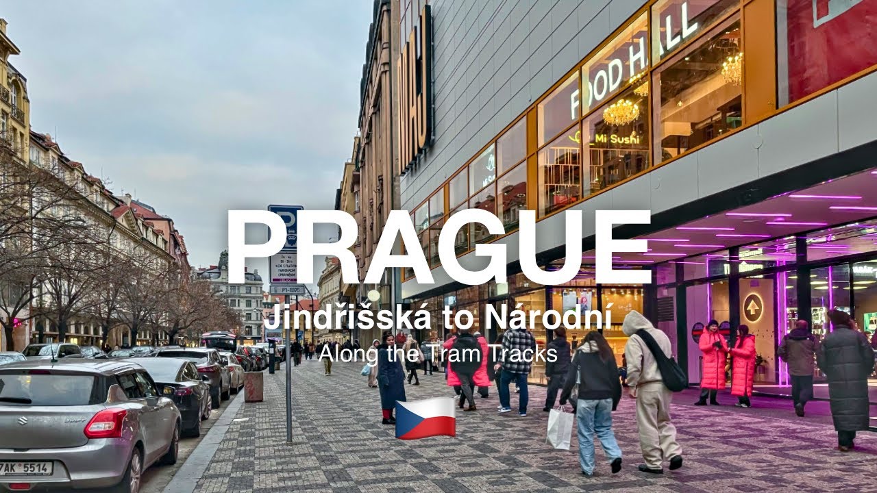 Walking Through Prague’s New Town 🇨🇿 | From Jindřišská to Národní in 4K HDR ASMR