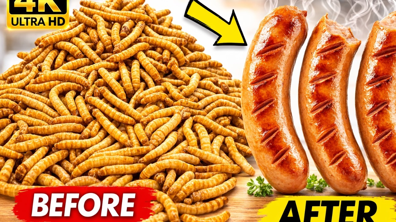 Inside The Factory: How Millions of Mealworms Become Sausages #Factoryprocess