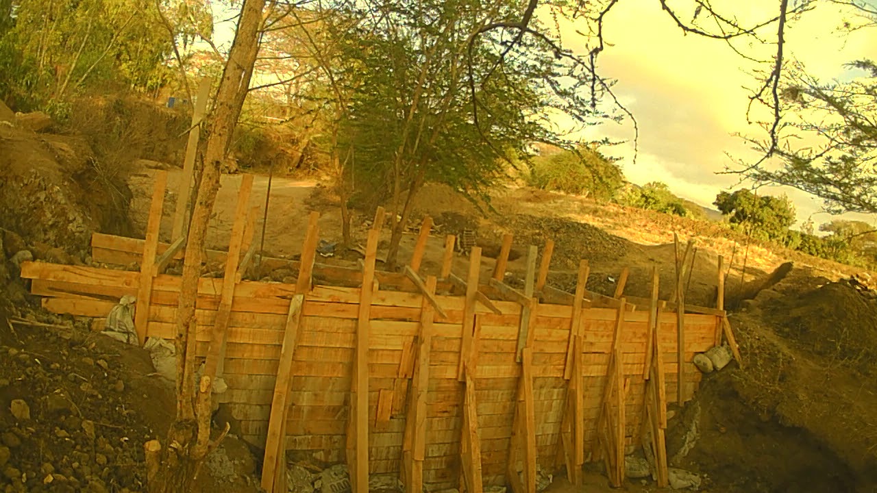 Time-lapse of a sand dam being built