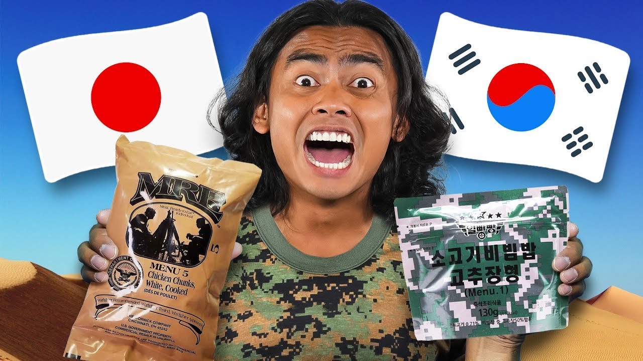 Eating MREs From Around The World // Korea, Japan, France, America