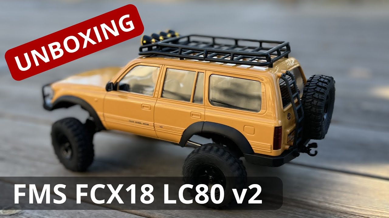 FMS FCX18 LC80 V2 Unboxing & Trail Test! | 1/18 RC Rock Crawler Review