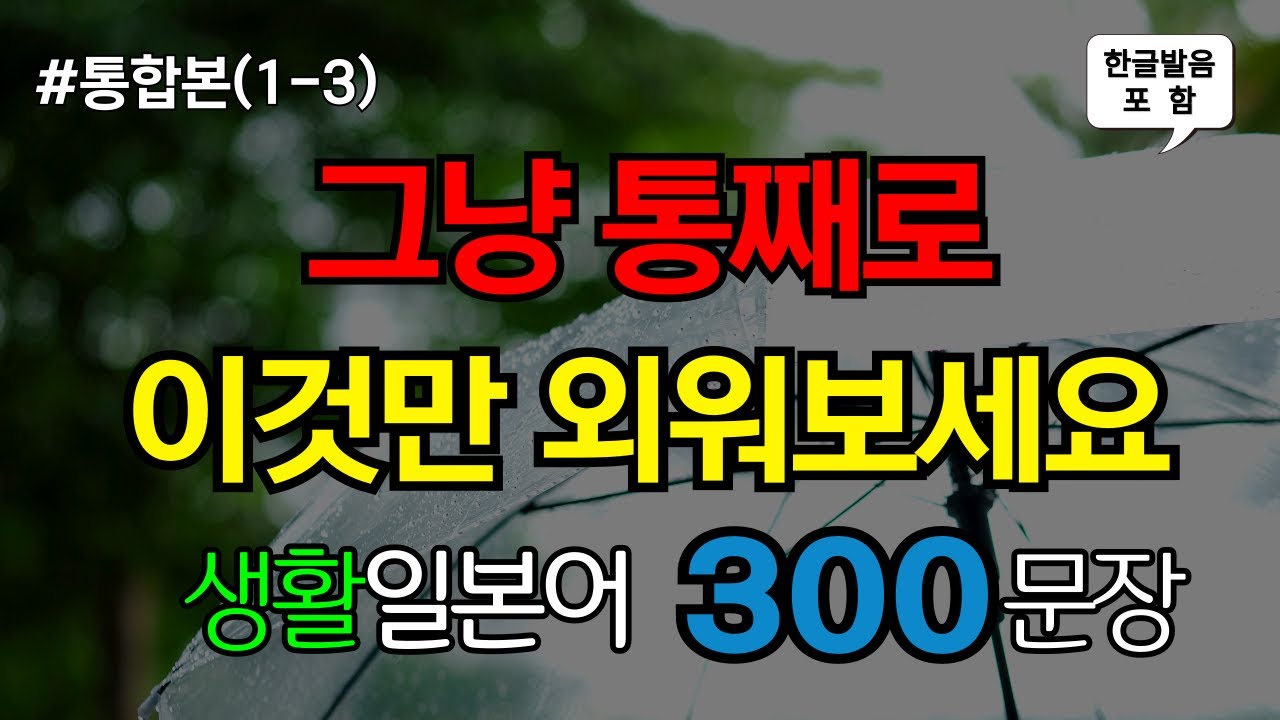 [ch1-3. 쉬운생활일본어 300문장] 일본어초보 필수시청 | 📌 가장 기본적인 일본어회화 | 🗣 생활필수표현