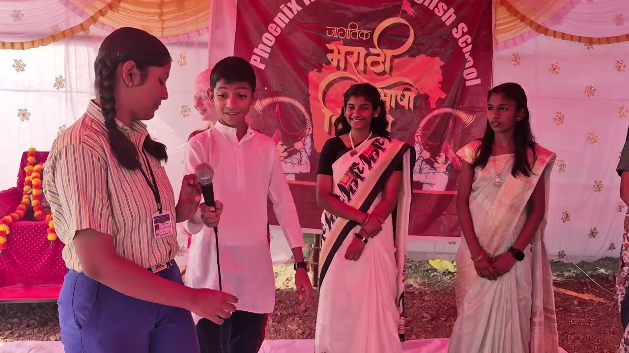 Marathi bhasha gaurav diwas. 8th std girls 🚩🚩रंग साहित्याचा 🚩🚩