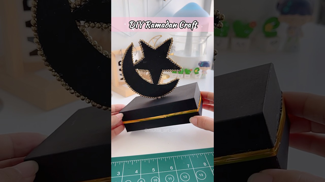 DIY Easy Ramadan Craft Idea🌙✨#shorts #art #diy #muktaartandcraft #youtubeshortsviral