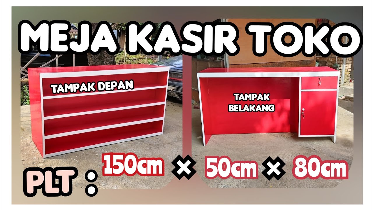 MEMBUAT MEJA KASIR TOKO DARI TRIPLEK, KARYA PUTRA MANDIRI #mejakasir