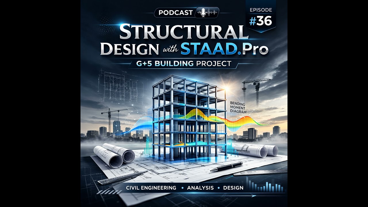 EP 36: Structural Analysis of a G+5 Building Using STAAD.Pro – Civil Engineering Guide