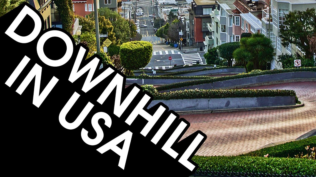 DOWNHILL SKATING IN LOMBARD STREET, SAN FRANCISCO - USA
