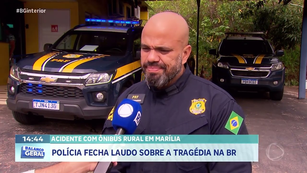 Acidente com ônibus rural em Marília: polícia fecha laudo sobre a tragédia na BR