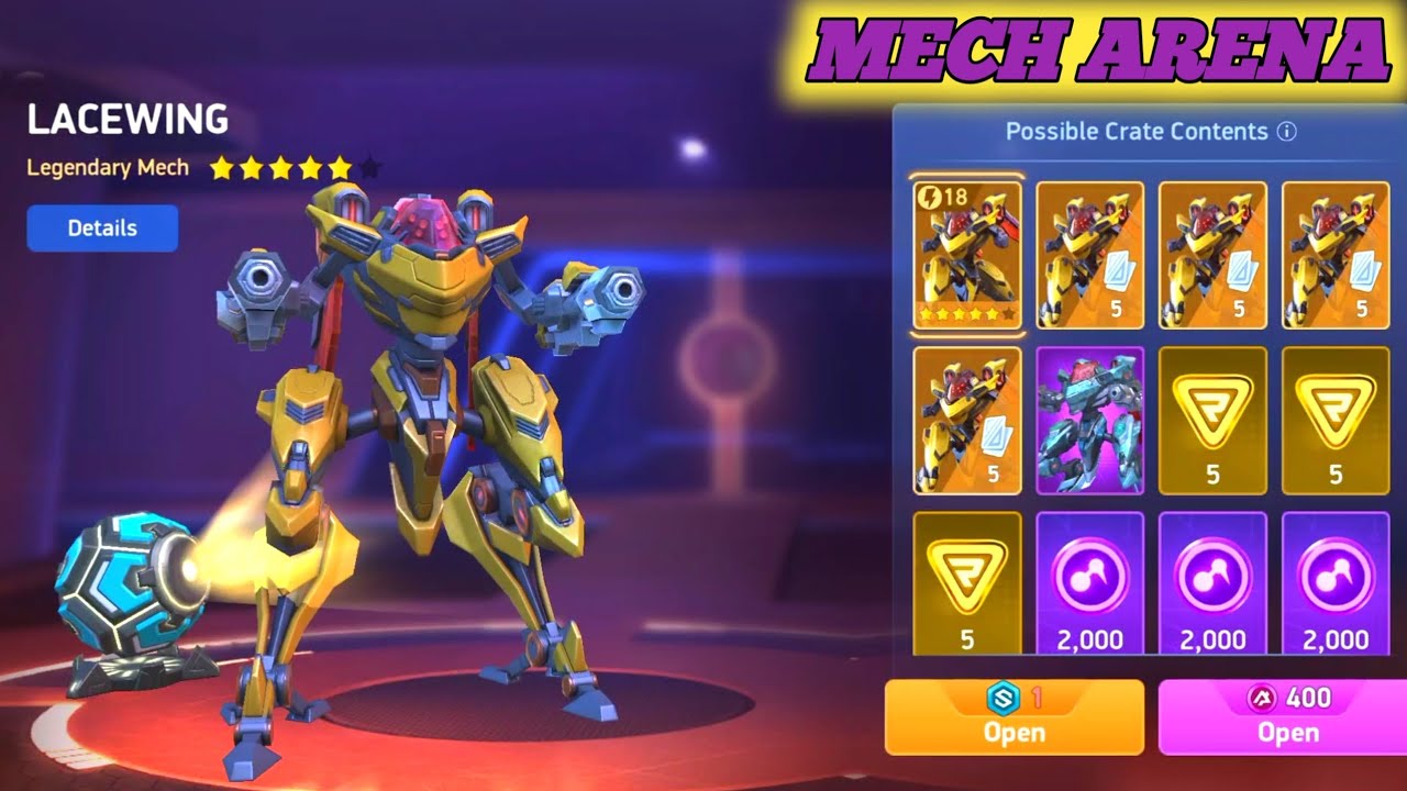 Let's Try To Unlock Lacewing In Event Crate Rush Using Acoins 🥹🥹 - Mech Arena