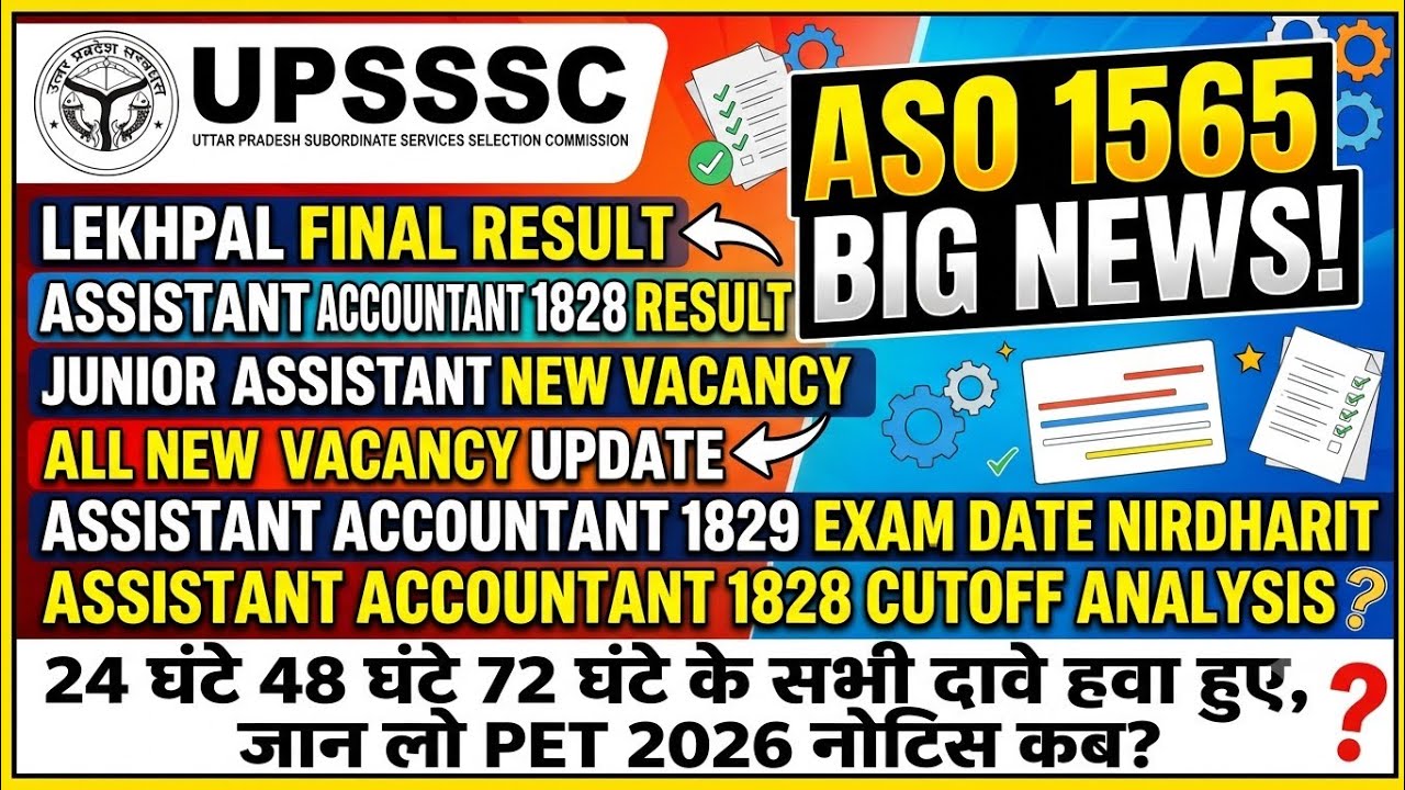 UPSSSC Big Update: ASO, PET 2026, New Vacancy Update, and All Upcoming Big Alerts