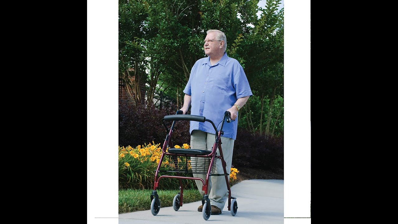 Lumex Walkabout Lite Rollator with Seat | rolling walker with seat | lightweight rollator with seat