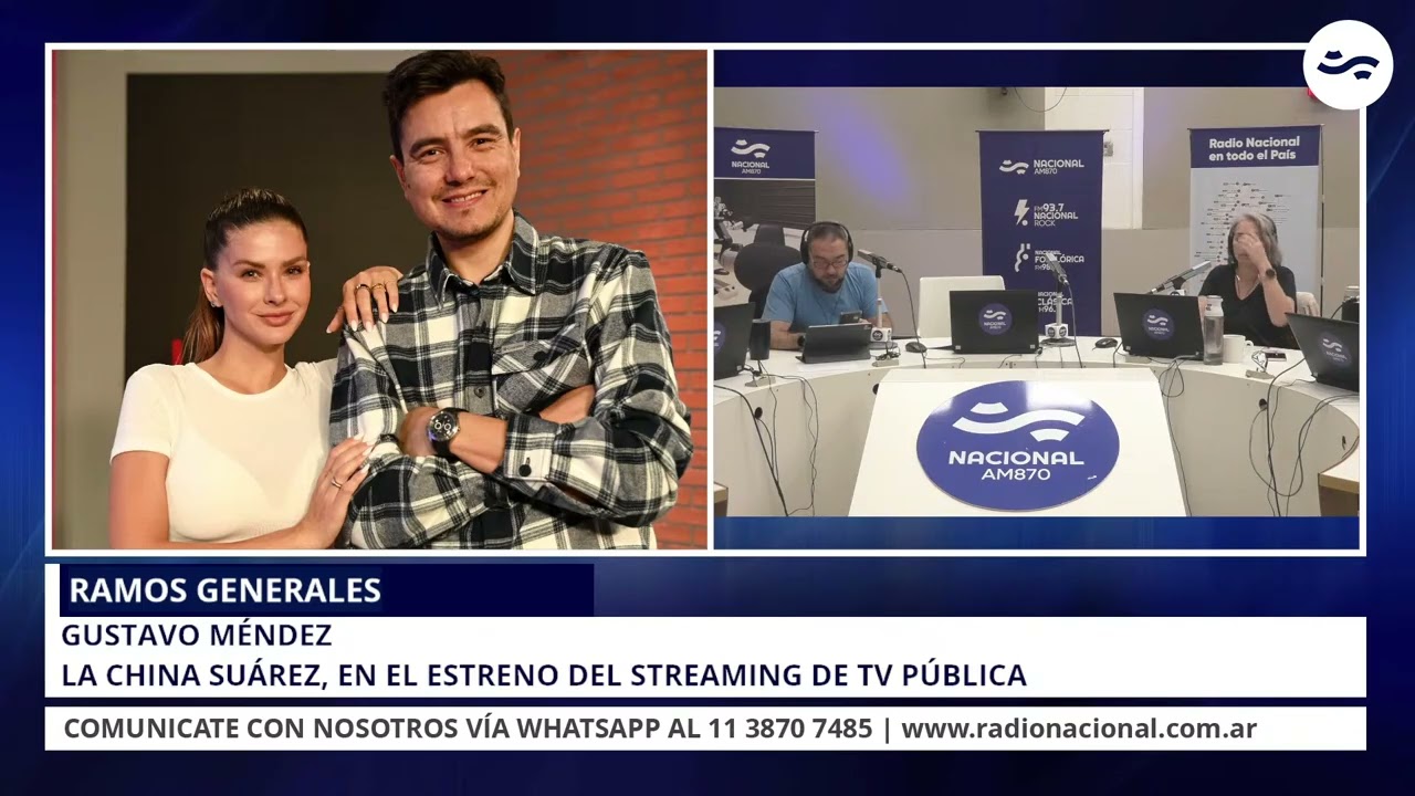 GUSTAVO MÉNDEZ  La China Suárez, en el estreno del streaming de TV Pública