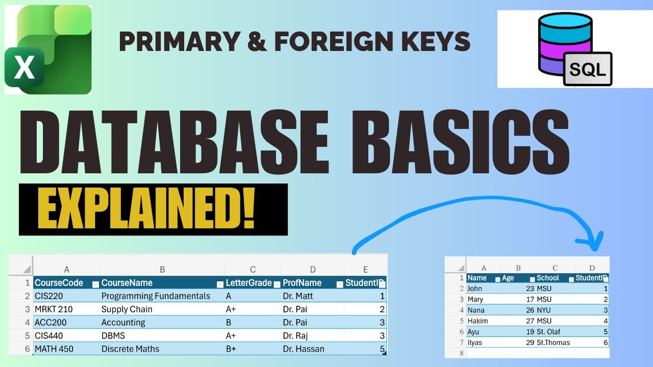 Foreign Keys Explained with Excel (Beginners Start Here!)