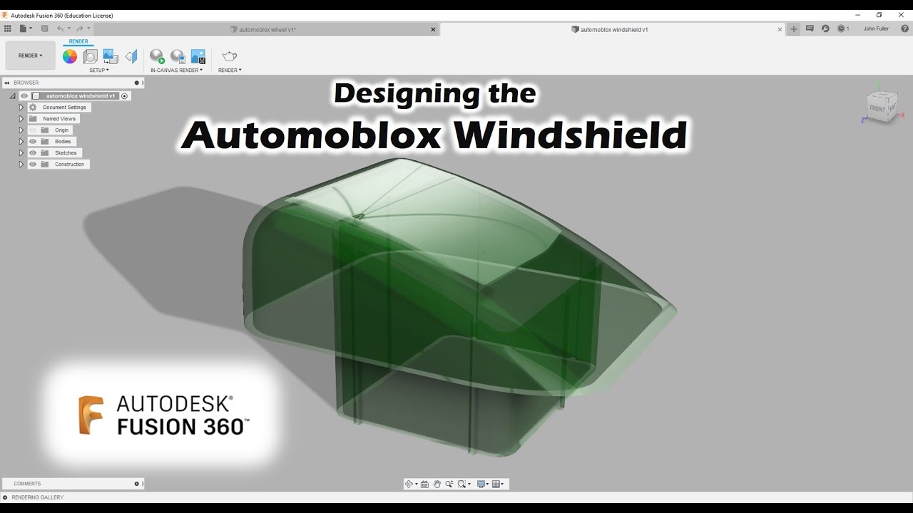Fusion 360 Tutorial: Designing the Automoblox Windshield