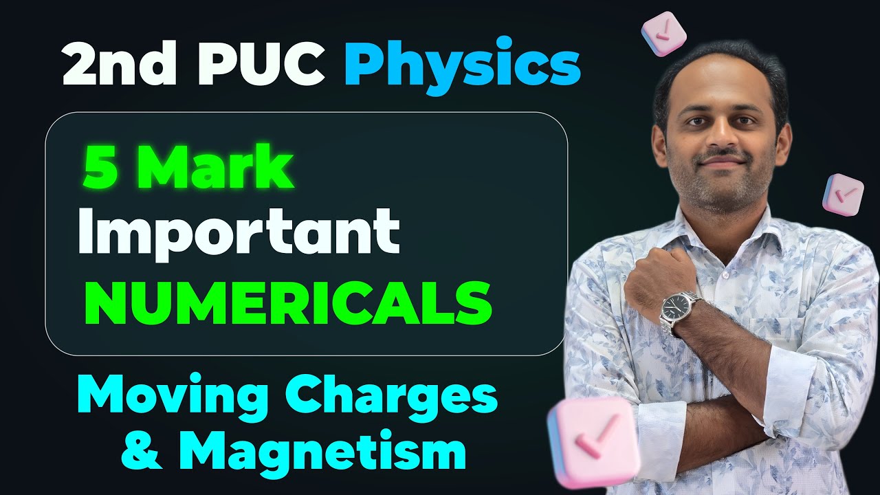 NUMERICALS ON MOVING CHARGES AND MAGNETISM #2ndpuc #physics_important_numericals #moving_charges