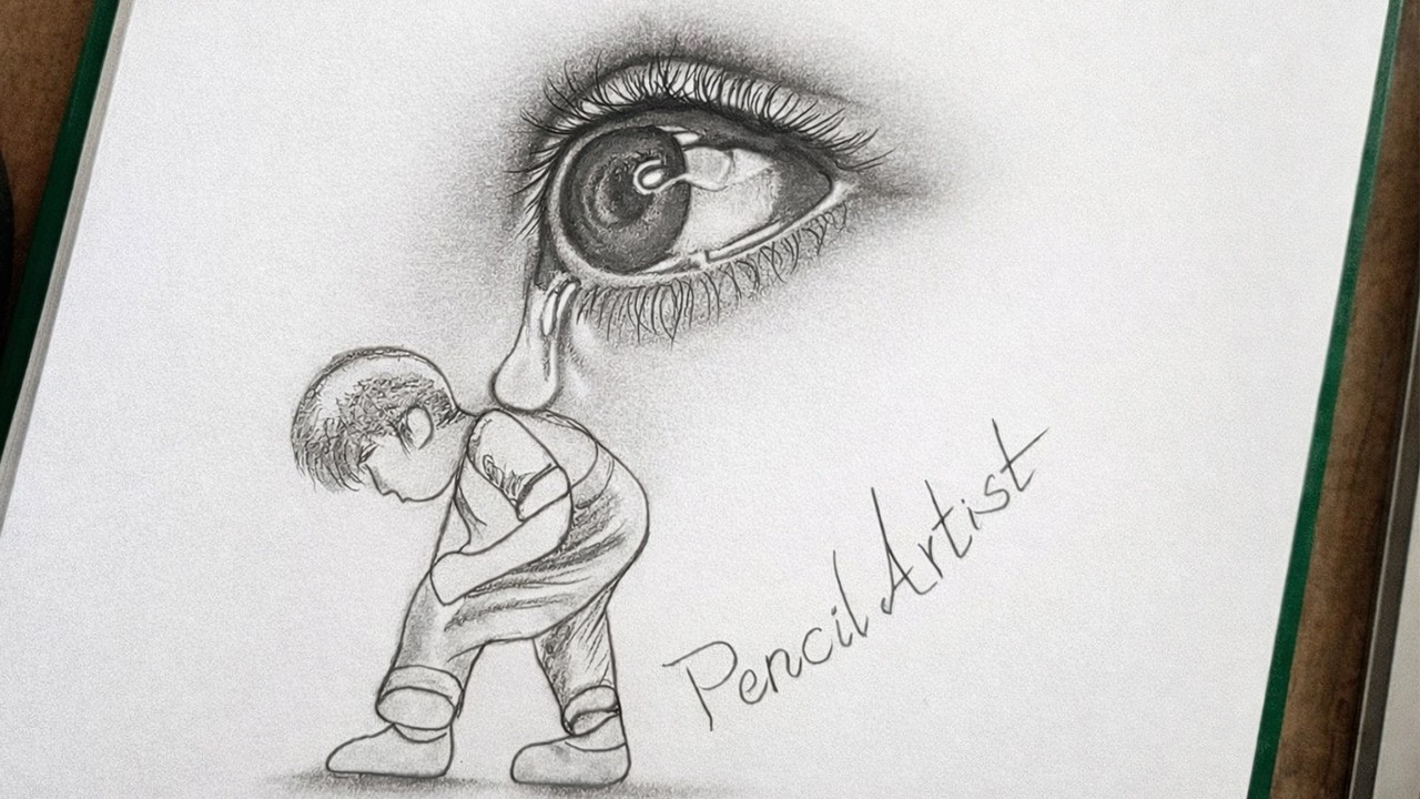 This Drawing Speaks Without Words… Powerful Pencil Art 😢