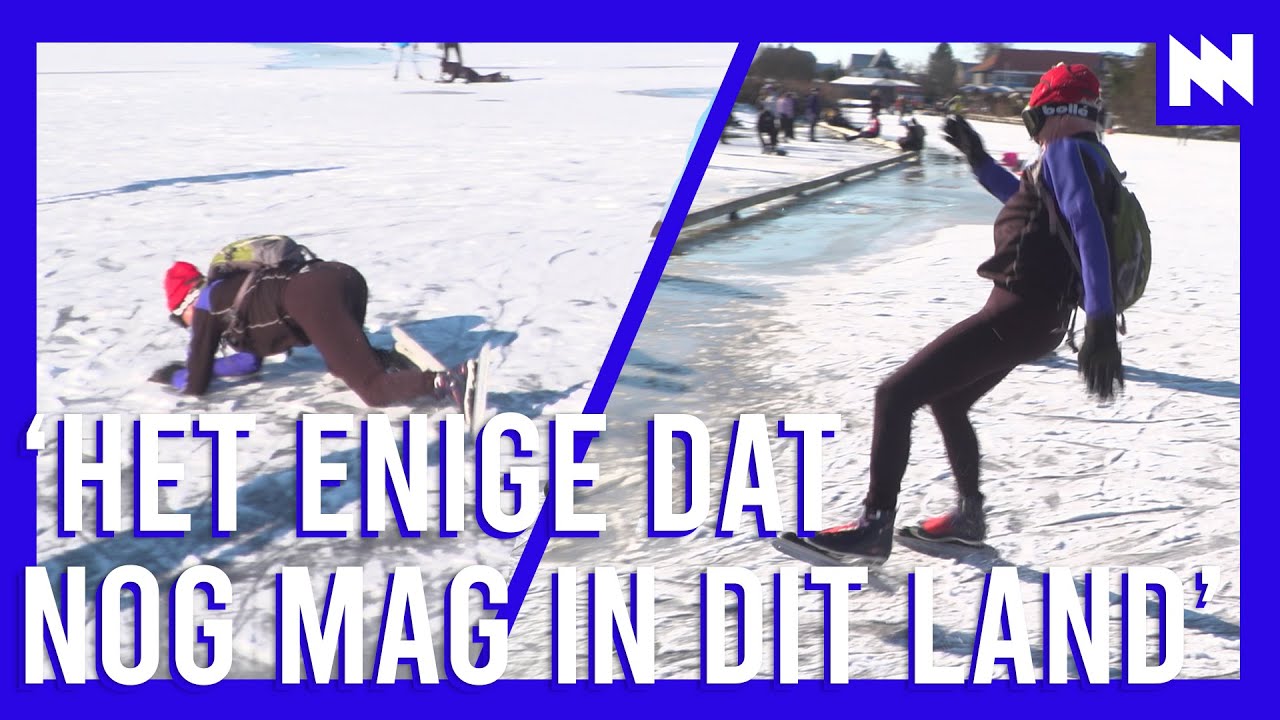 Nederland schaatst: Man blijft maar vallen