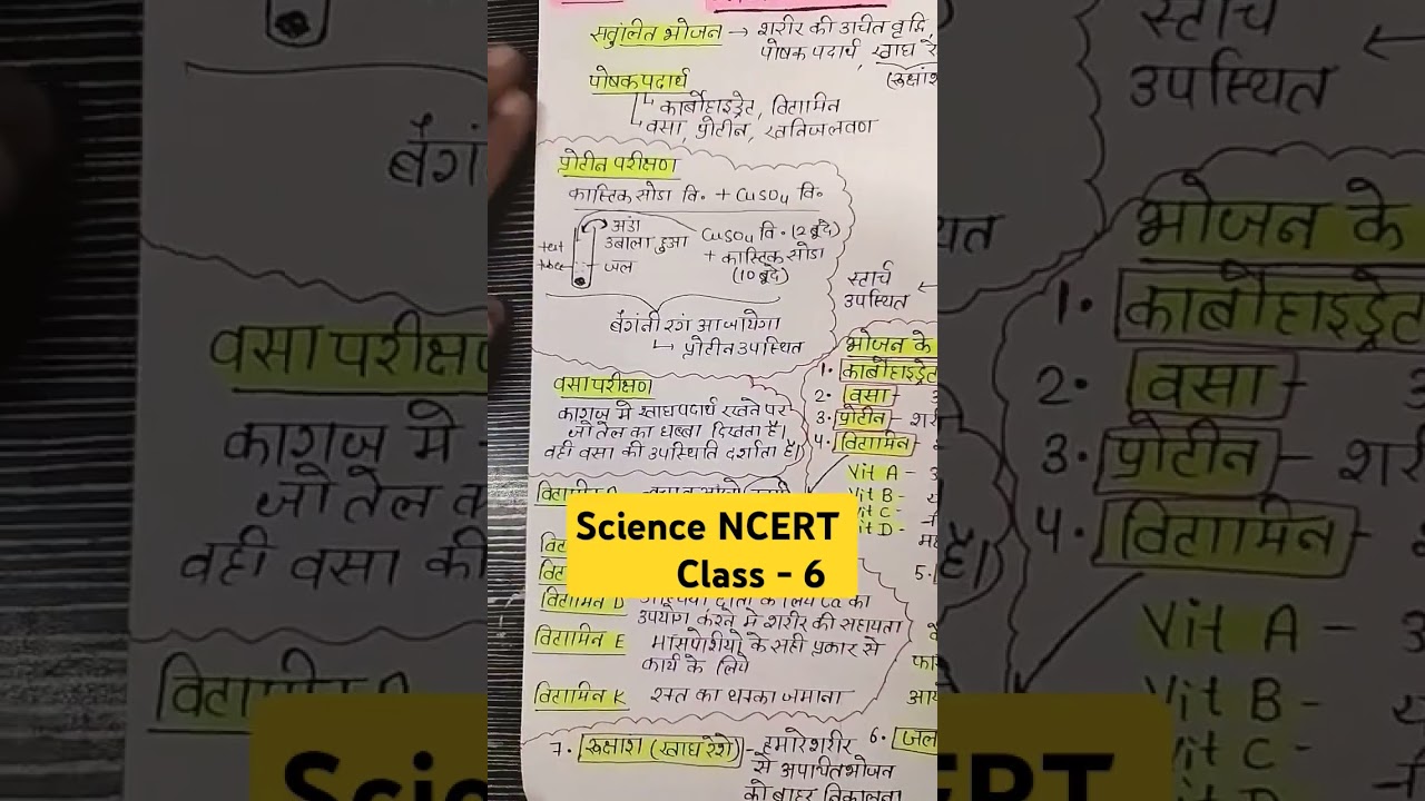 #ncert science (class -6) notes in hindi 🇮🇳🔥📚🚔