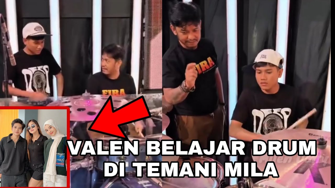 LIVE VALEN DA7 BELAJAR BERMAIN DRUM SI TEMANI MILA SORE INI SWEET BANGET BERDUA