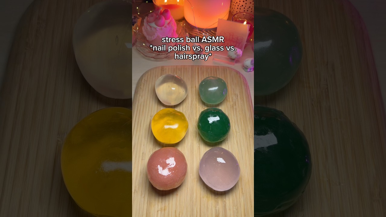 stress ball vs. coconut oil base soap ASMR #asmr #squishy #stressball #asmrforsleep