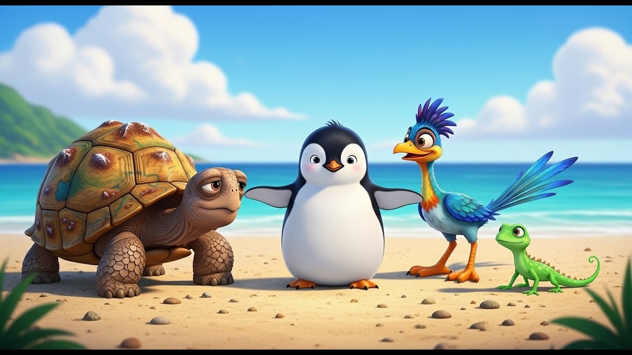 قصة البطريق والرحلة الدافئة 🐧🌞 | قصة أطفال مشوقة عن التعاون والمساعدة