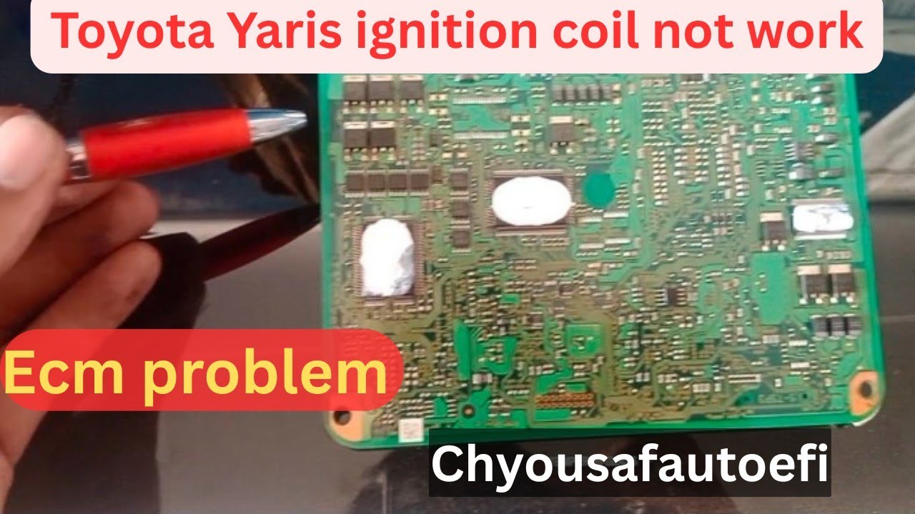 Toyota Yaris ignition coil not working ECM problem, solve,