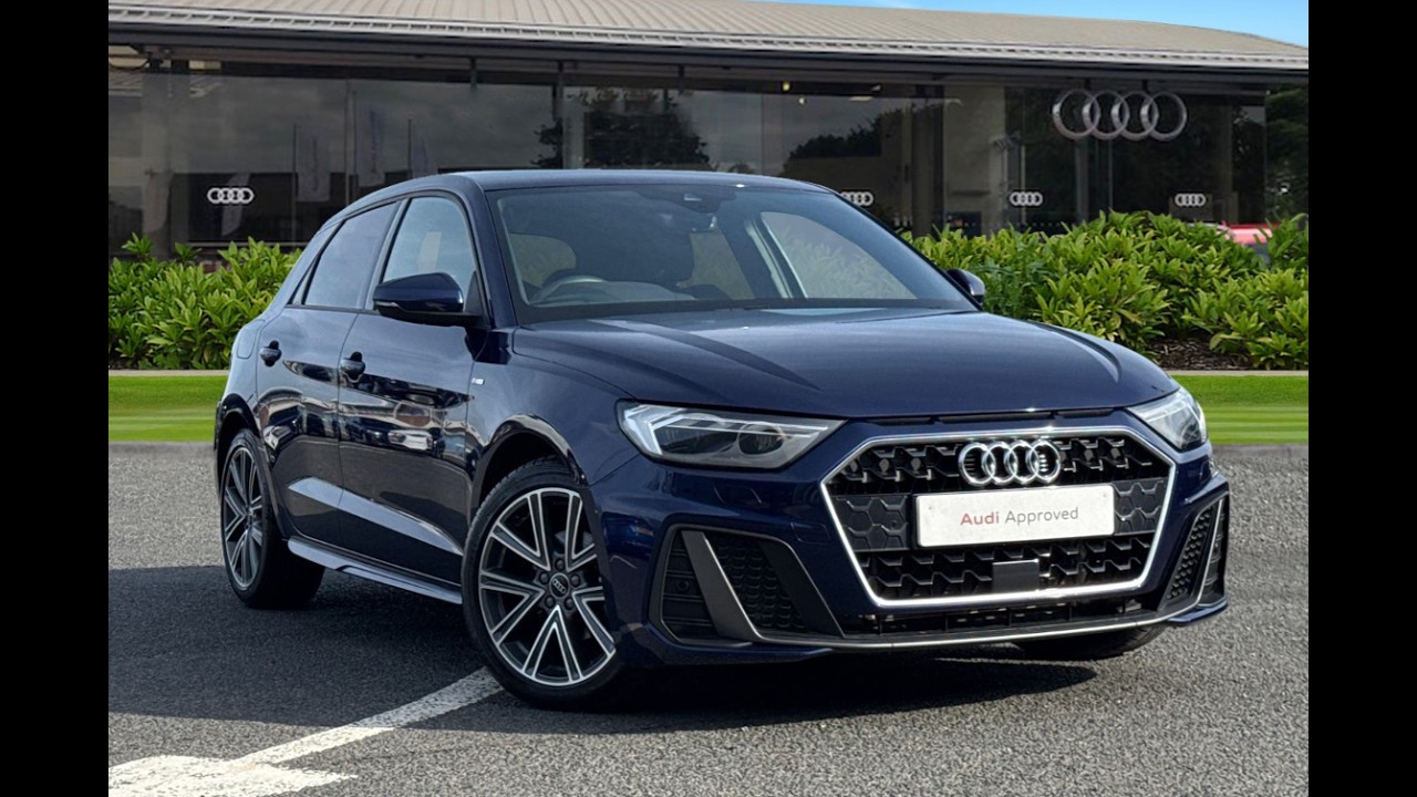 Approved Used Audi A1 Sportback S line 30 TFSI 116 PS S tronic in Navarra Blue Metallic - KS25YTG