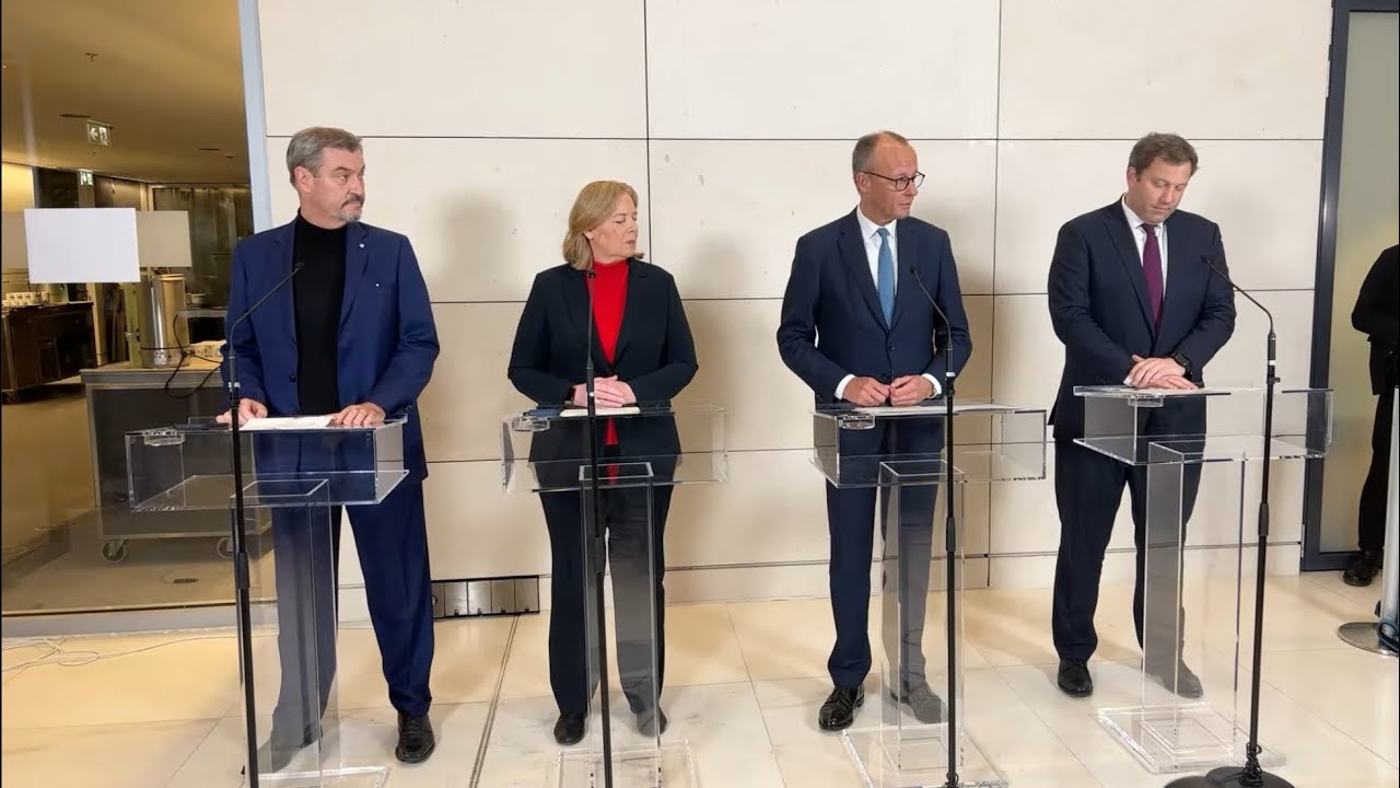13.11.2025 | Statement mit Friedrich Merz, Markus Söder und Lars Klingbeil