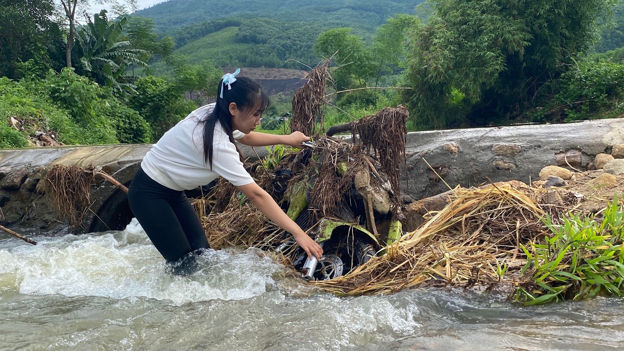 The young woman who retrieved a motorbike swept away by the flood&mdash;and her miraculous recovery.