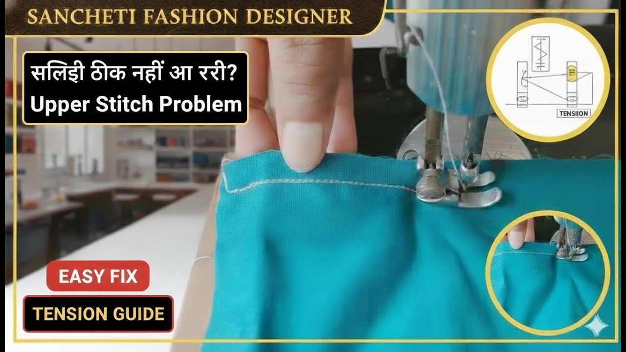 सिलाई मशीन में ऊपर की सिलाई ठीक कैसे करें | Step by Step Sewing Machine Upper Stitch Problem Solve