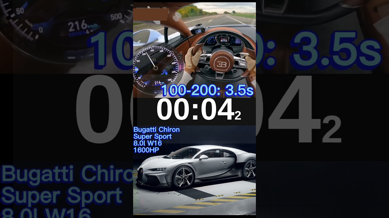 Bugatti Chiron fastest 100-200 EVER?!?!