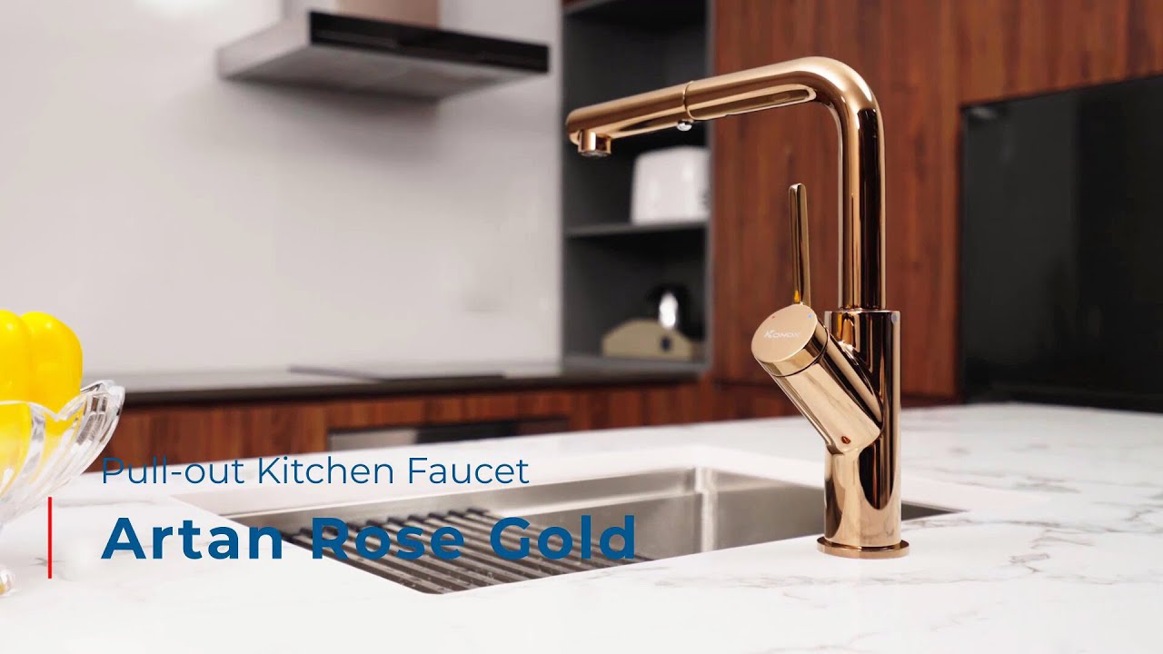 V&ograve;i rửa b&aacute;t k&eacute;o d&acirc;y Konox Artan Rose Gold |Pull-out Kitchen faucet |Konox Kitchen faucets|2022