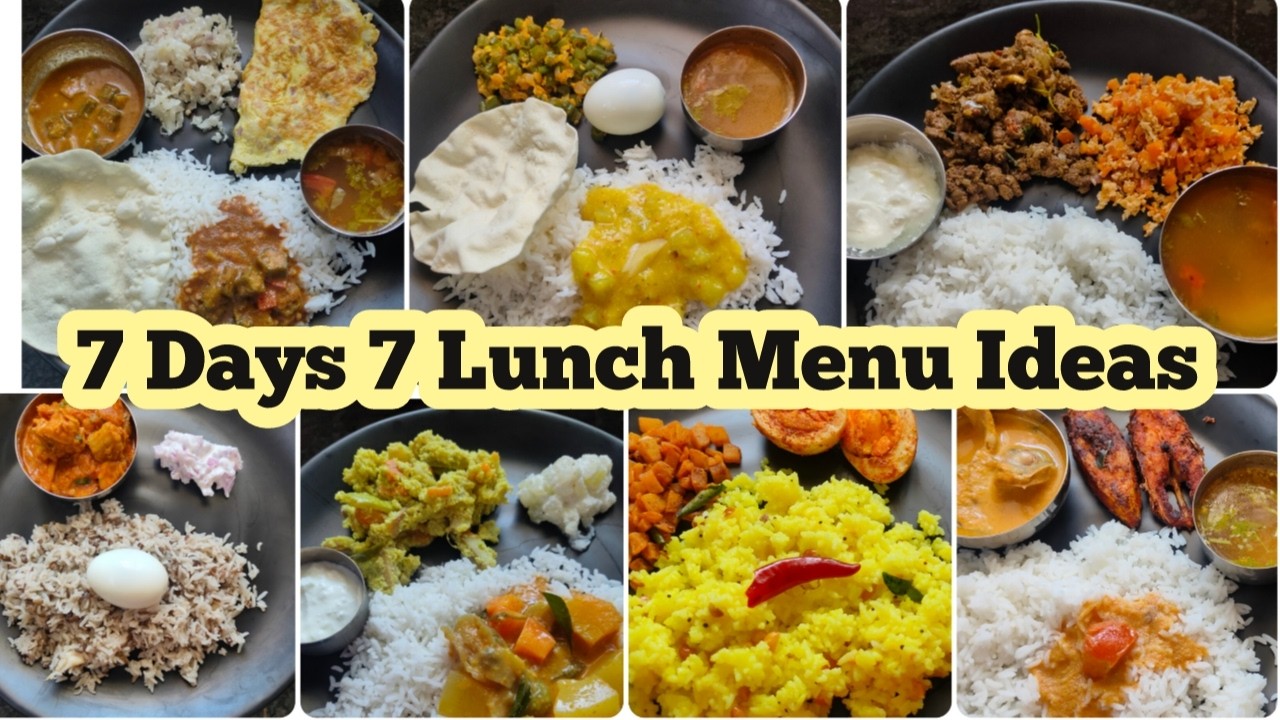 இனி தினமும் என்ன சமைக்கலாம் என்ற டென்ஷன் வேணடாம்//7 days 7 lunch menu ideas💡 in Tamil//lunch combo