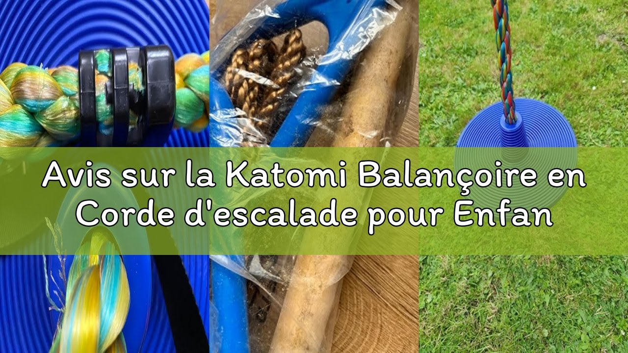 Avis sur la Katomi Balançoire en Corde d'escalade pour Enfants avec Plateforme et siège à Disque (Kl