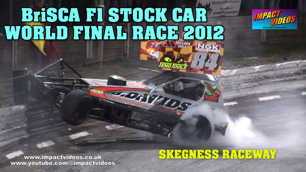 Видеоролик с финала чемпионата мира по автогонкам BriSCA F1 Stock Cars в Скегнессе 2012 года.