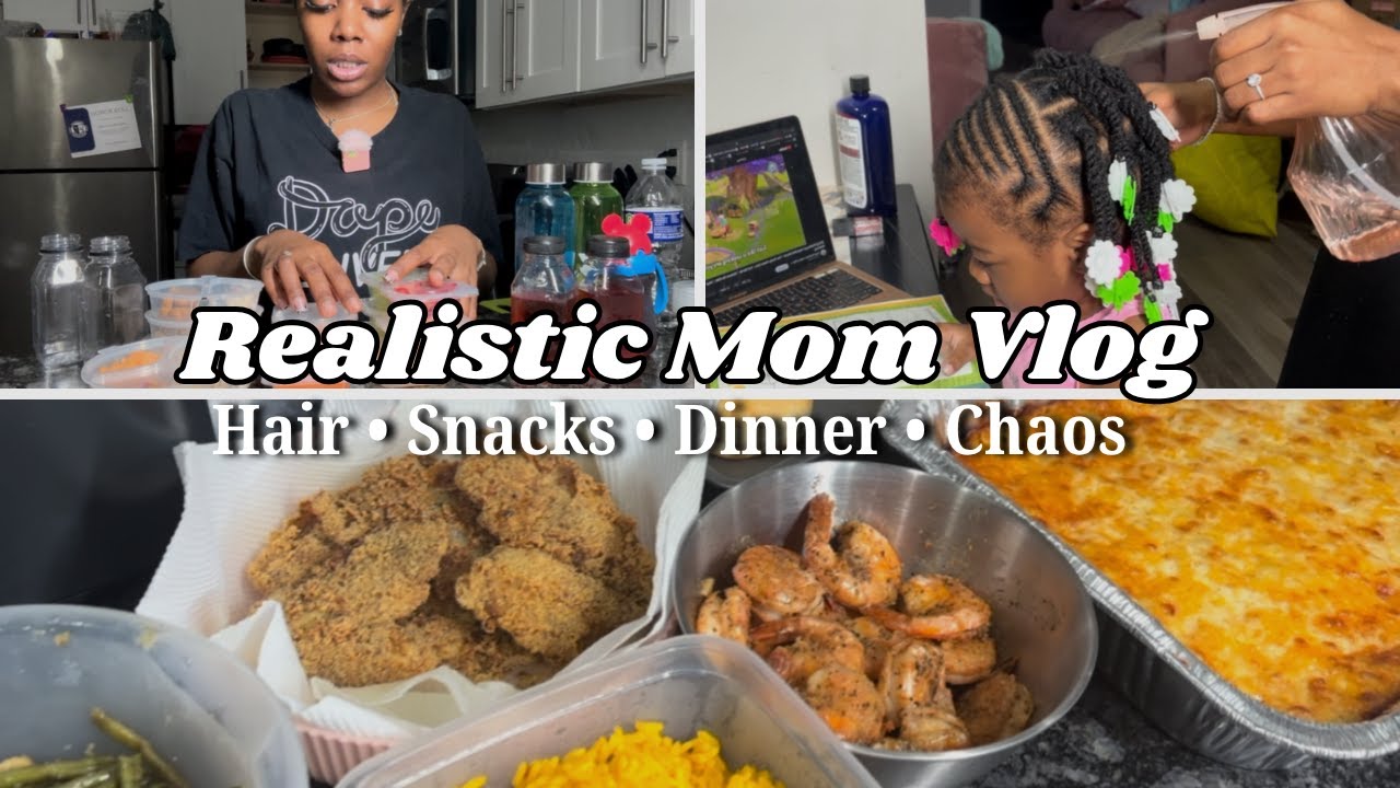 REALISTIC Days in My Life as a Mom of 4 | Cooking, Hair, Snacks & Chaos!