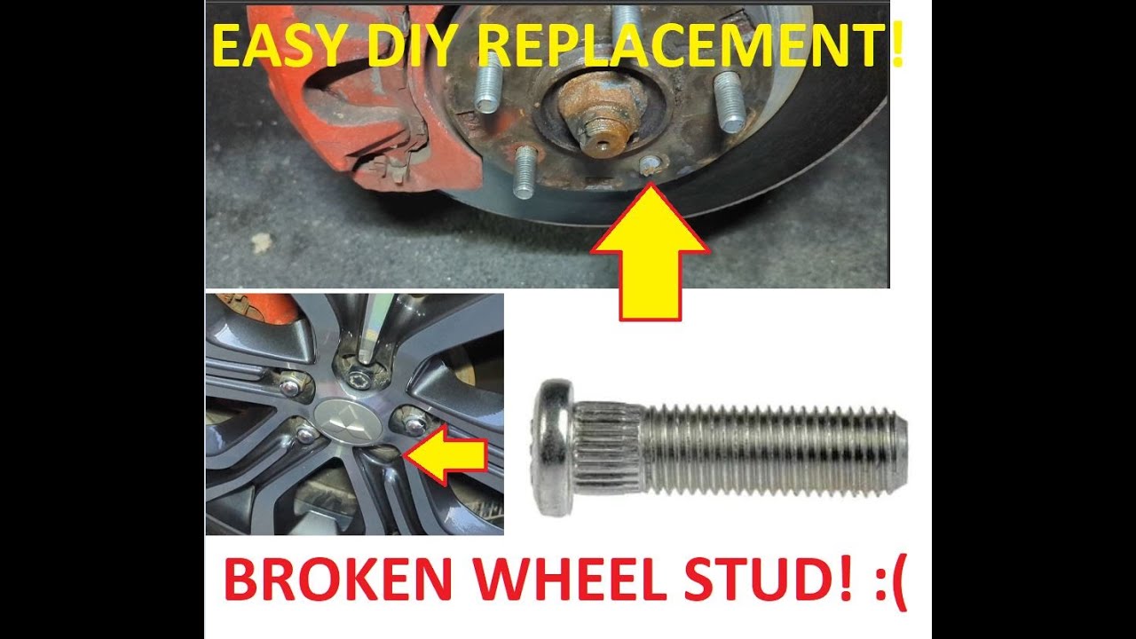 How to replace a broken wheel stud. (Mitsubishi Outlander)