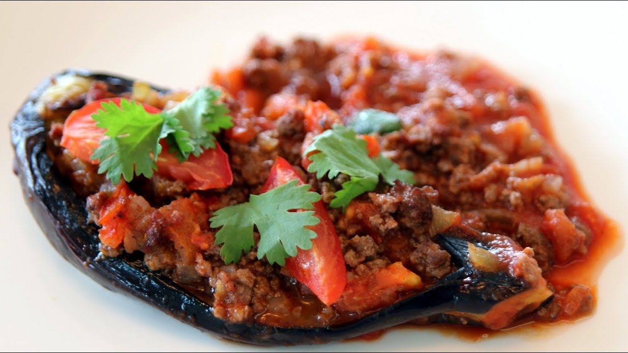 Stuffed Eggplant (Karniyarik) - Turkish Recipe - CookingWithAlia - Episode 323