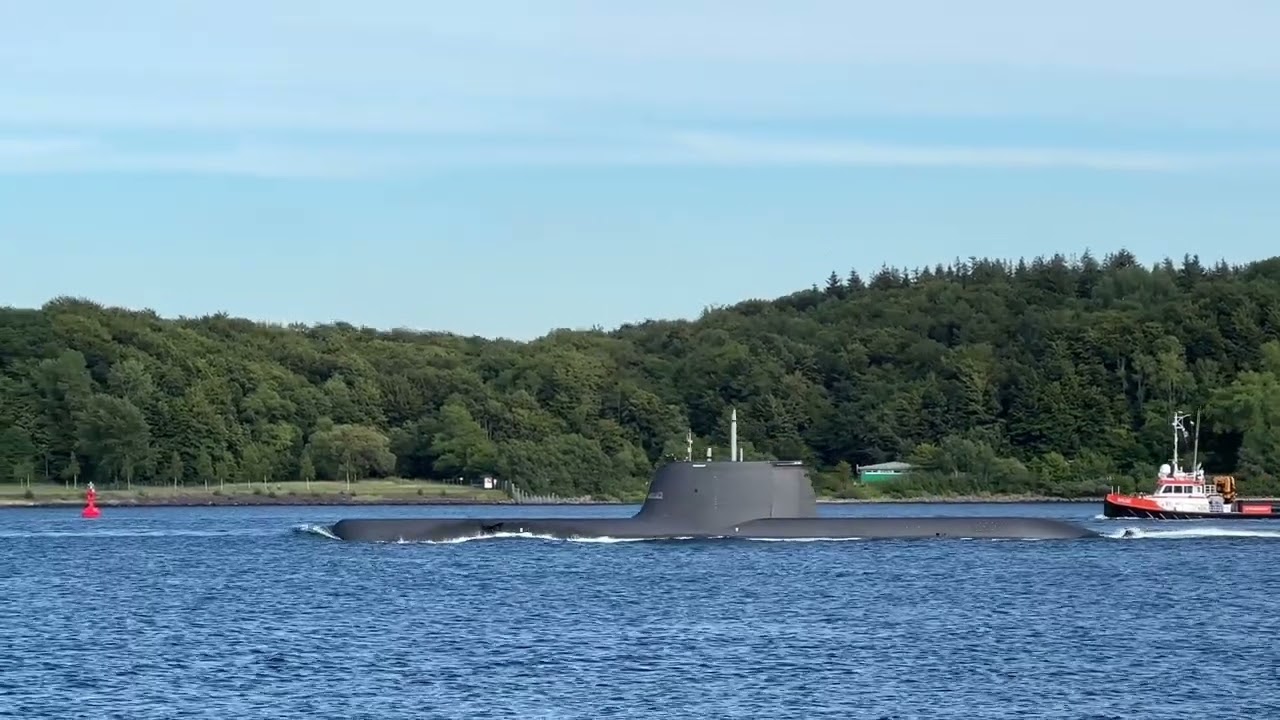 U-BOOT TKMS SUBMARINE 02 in the Kiel Fjord on July 12, 2022