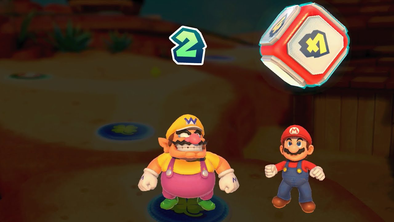 Super Mario Party Jamboree - Wario vs Yoshi vs Ninji vs Spike - Western Land